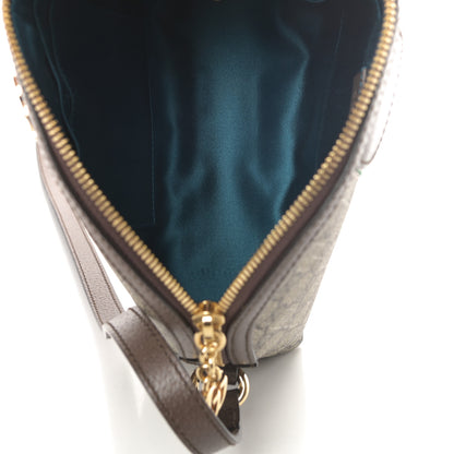 Gucci GG Supreme Monogram Textured Dollar Calfskin Web Small Ophidia Dome Shoulder Bag Beige Ebony New Acero 5 of 11