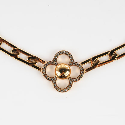 Louis Vuitton Swarovski Crystal Flower Power Necklace Gold 3 of 6