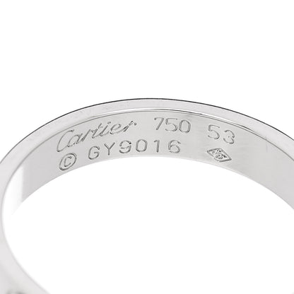 Cartier 18K White Gold 3.5mm LOVE Wedding Band Ring 53 6.5 4 of 4
