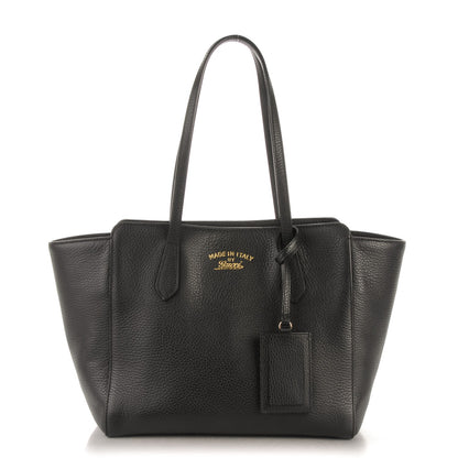 Gucci Pebbled Calfskin Small Swing Tote Black 1 of 7