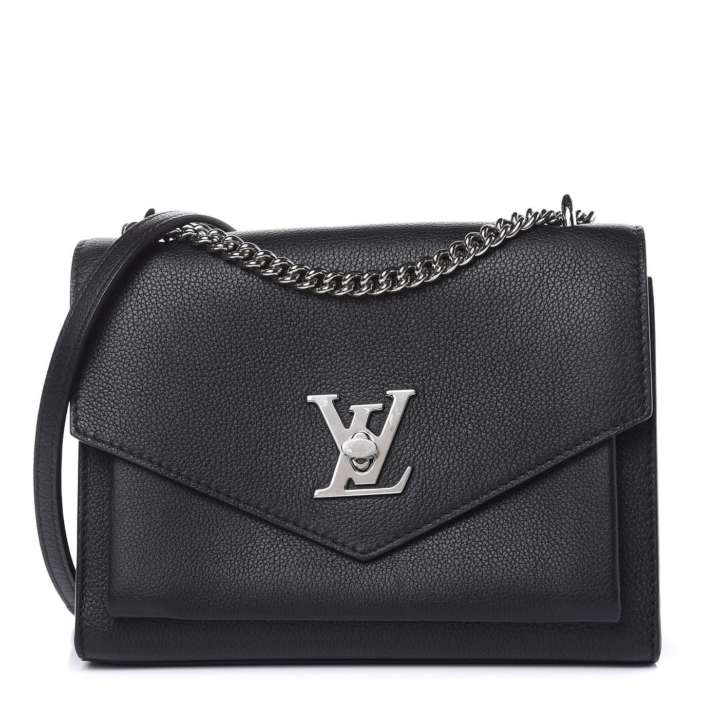 Soft Calfskin My Lockme Chain Bag BB Black