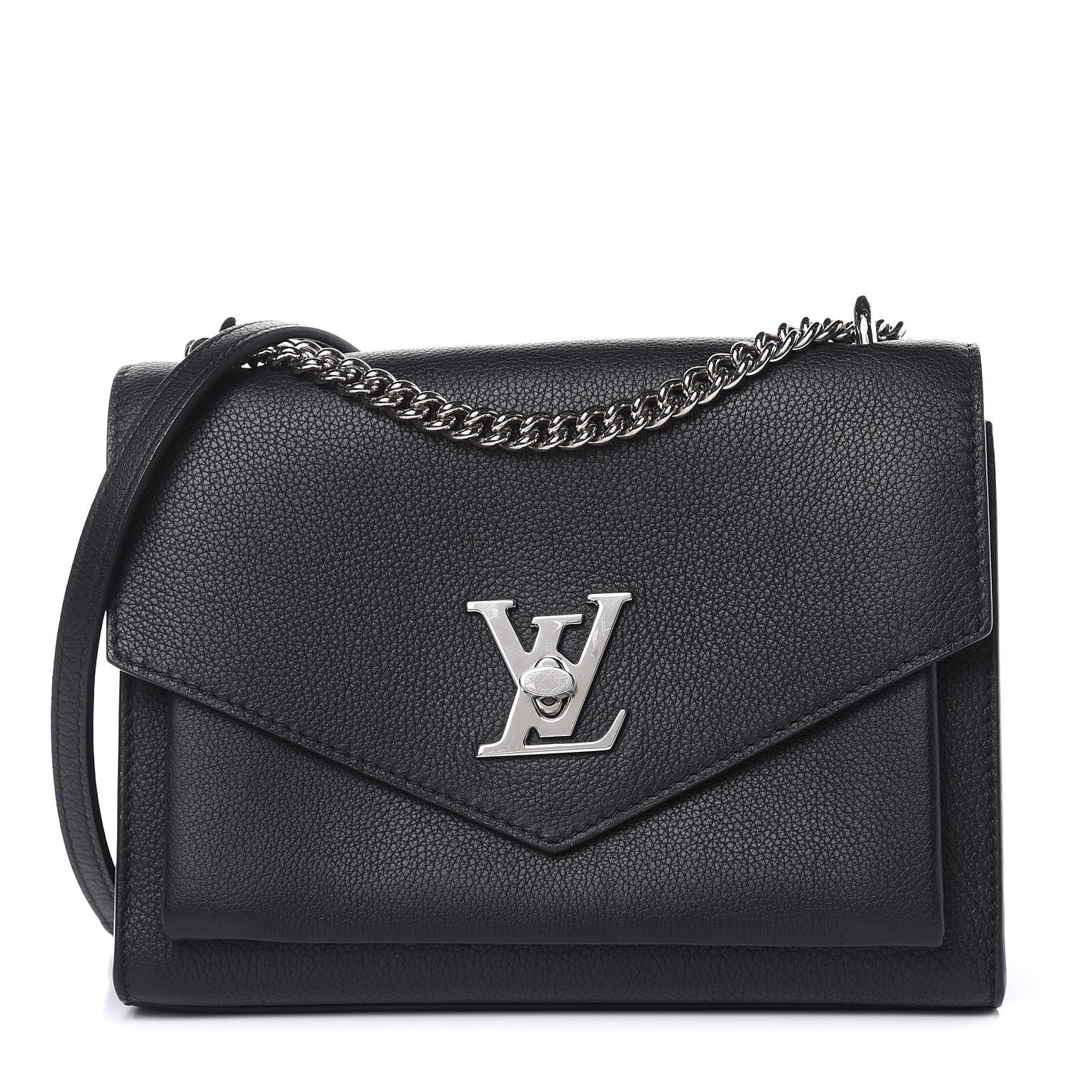 Louis Vuitton Soft Calfskin My Lockme Chain Bag BB Black 1 of 11