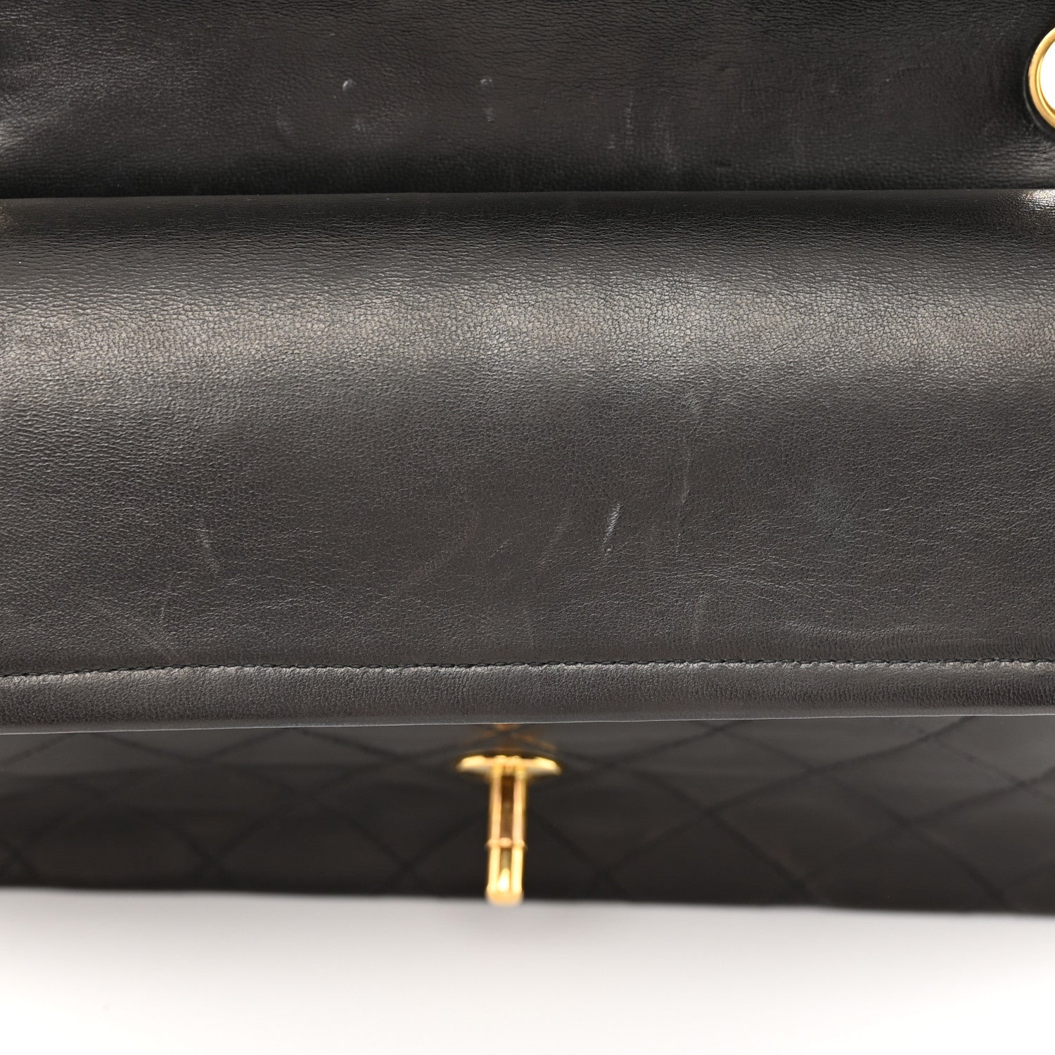 Chanel Lambskin Quilted Medium Double Flap Black 14 of 18