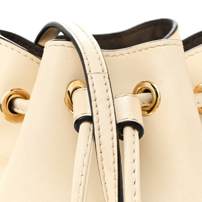 Fendi Vitello King F is Fendi Logo Embossed Mini Mon Tresor Bucket Bag White 8 of 13