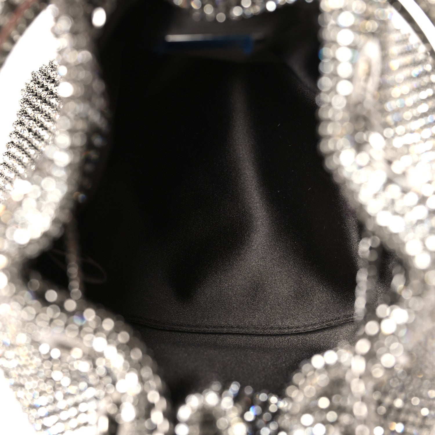 Jimmy Choo Satin Crystal Embellished Bon Bon Bag Silver 5 of 8