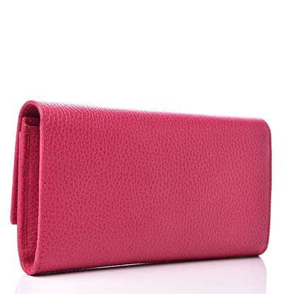 Gucci Dollar Calfskin GG Marmont Continental Wallet Box Pink 2 of 6