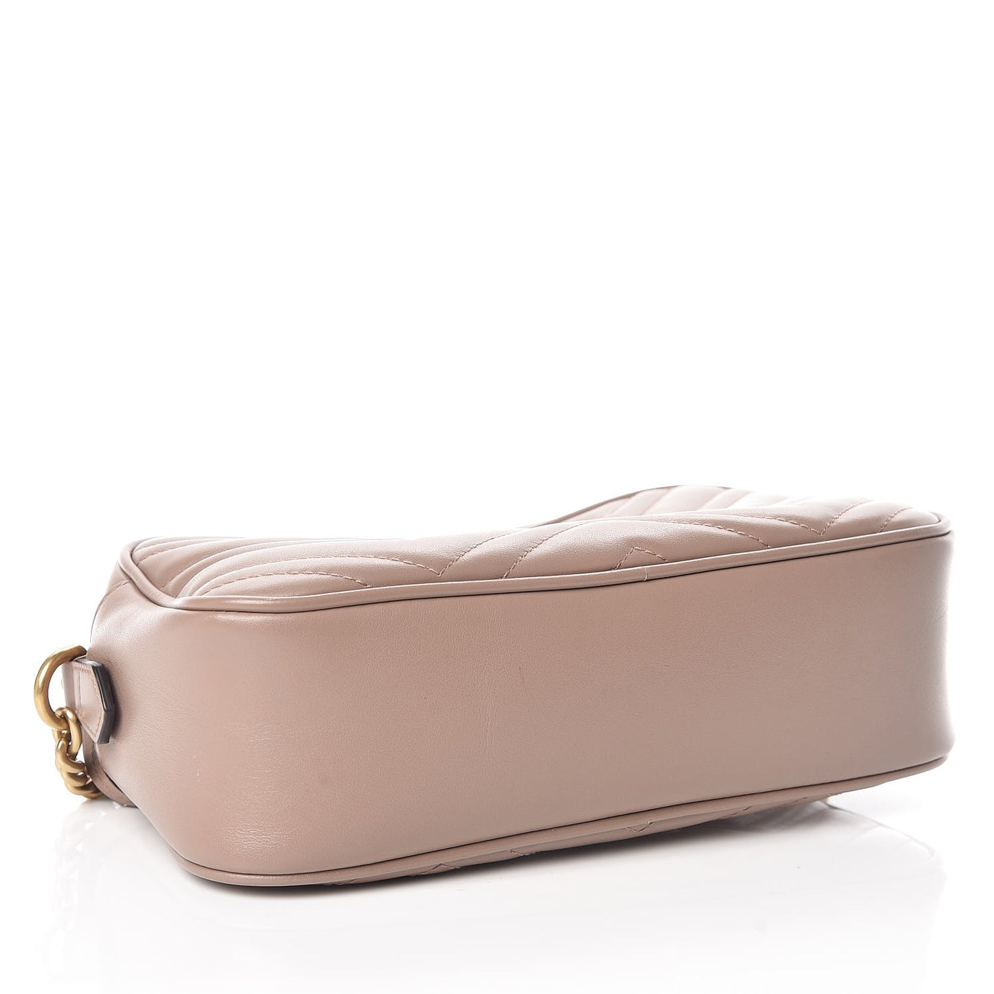 Calfskin Matelasse Small GG Marmont Chain Shoulder Bag Taupe
