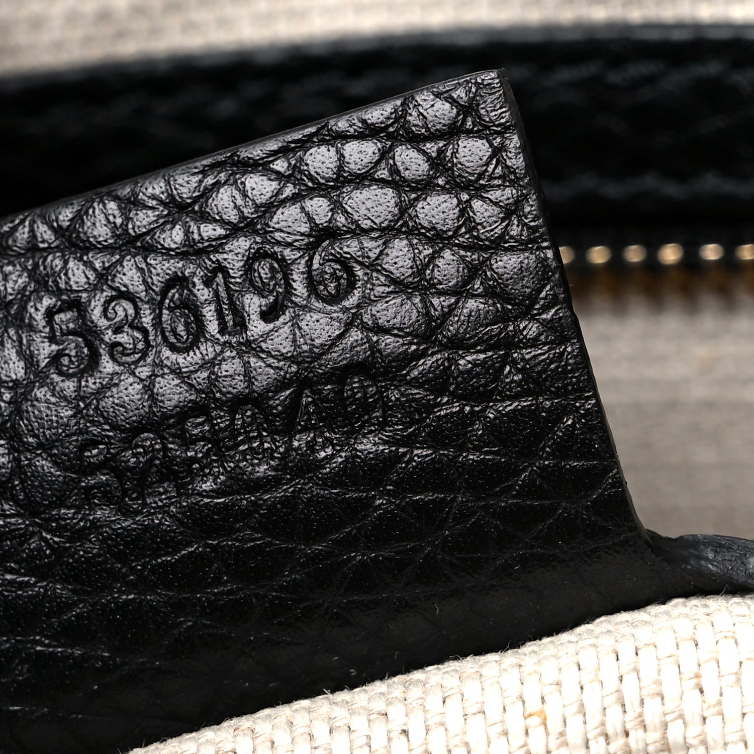 Gucci Pebbled Calfskin Medium Soho Chain Shoulder Bag Black 7 of 10