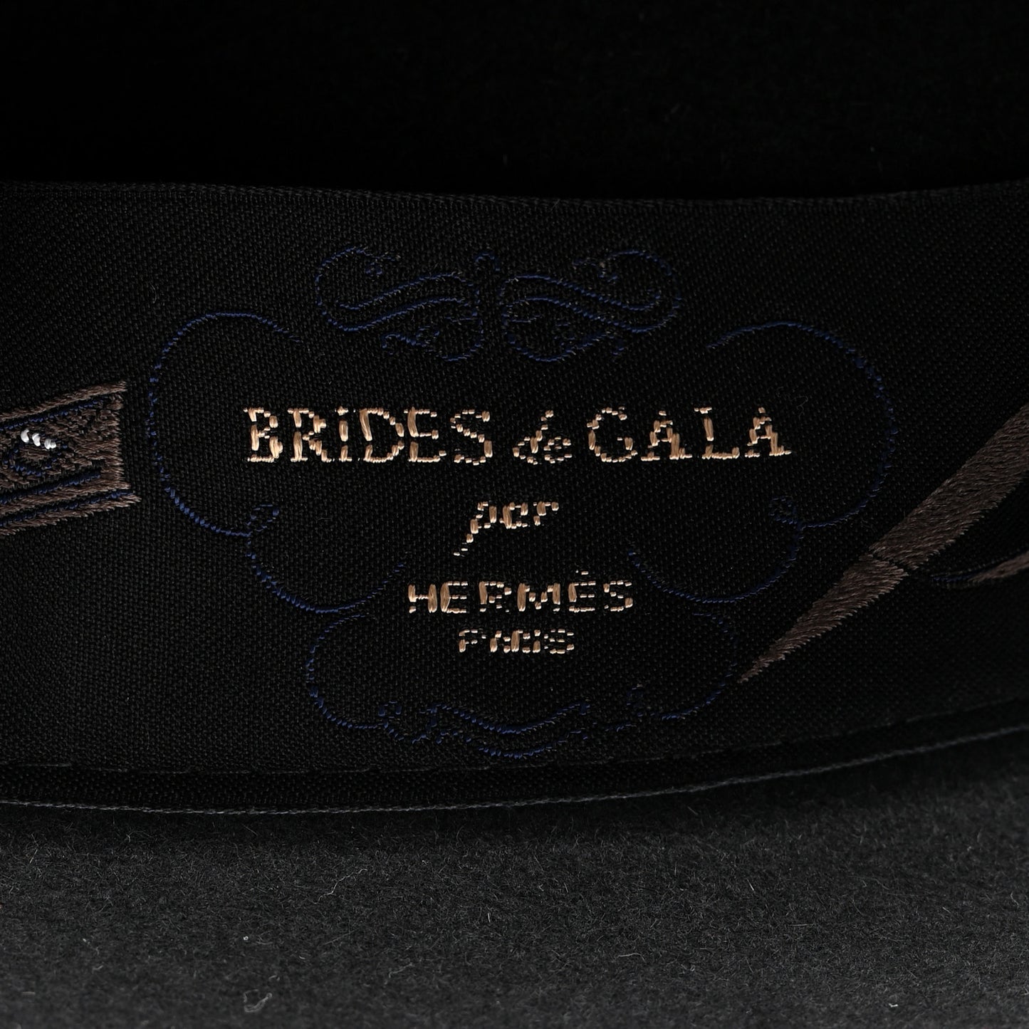 Rabbit Felt Faubourg Brides De Gala Hat 58 Black