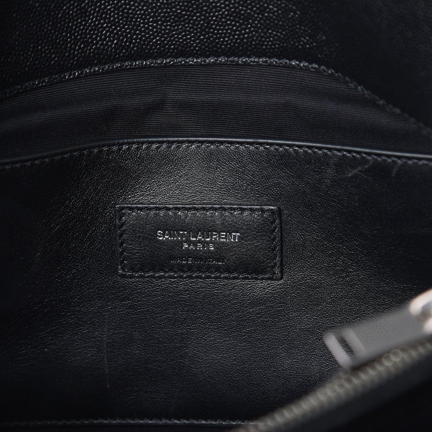Grain De Poudre Medium West Hollywood Monogram Fold-Over Black