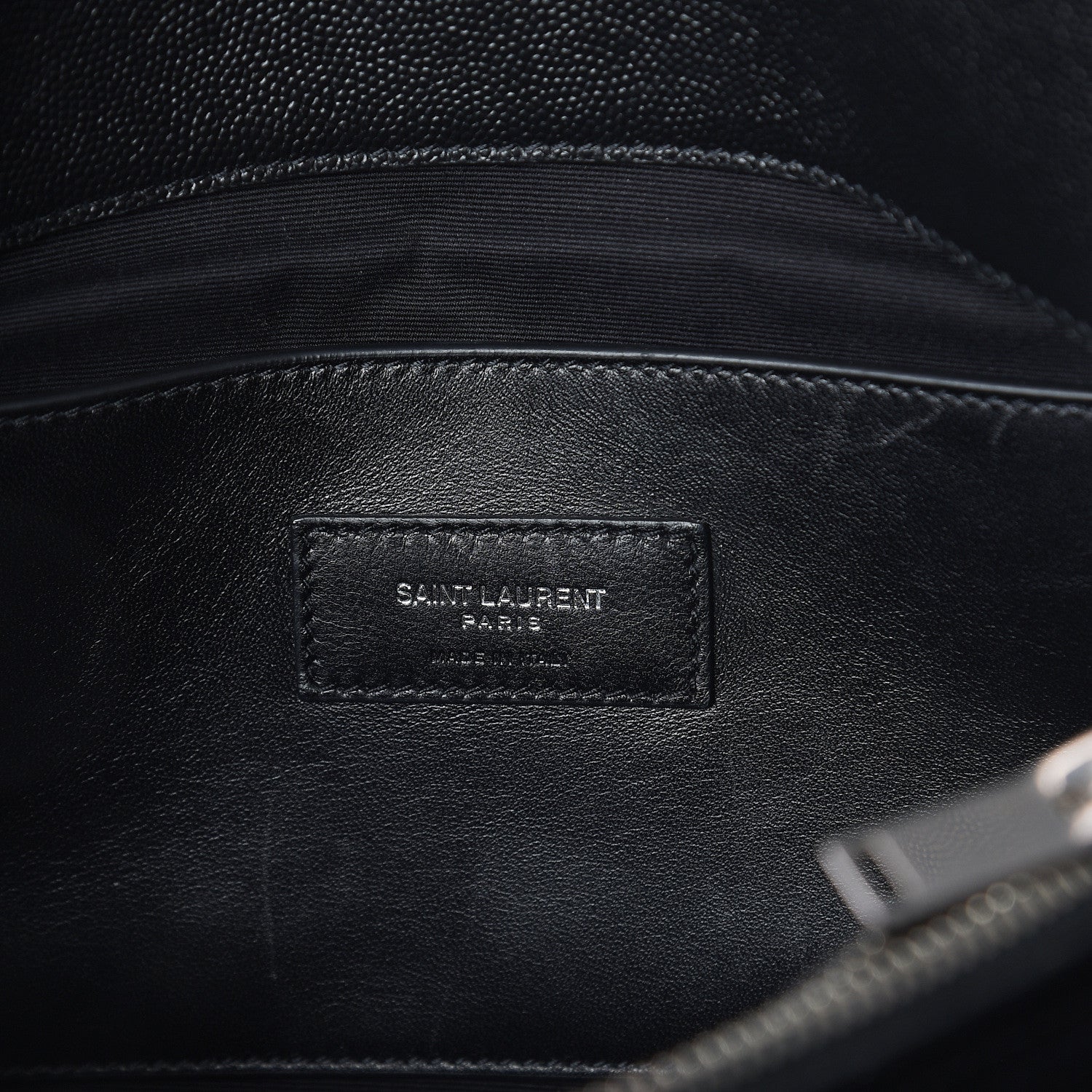 Saint Laurent Grain De Poudre Medium West Hollywood Monogram Fold-Over Black 5 of 8