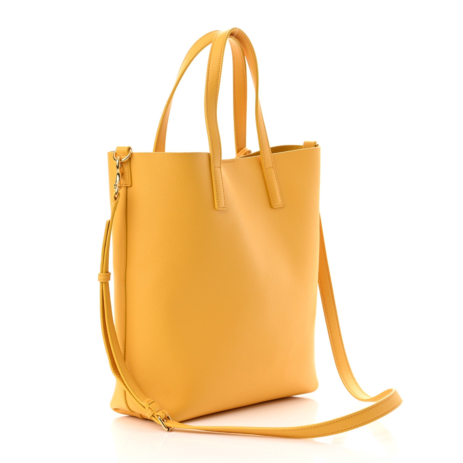 Saint Laurent Calfskin Toy Shopping Tote Yellow 2 of 9