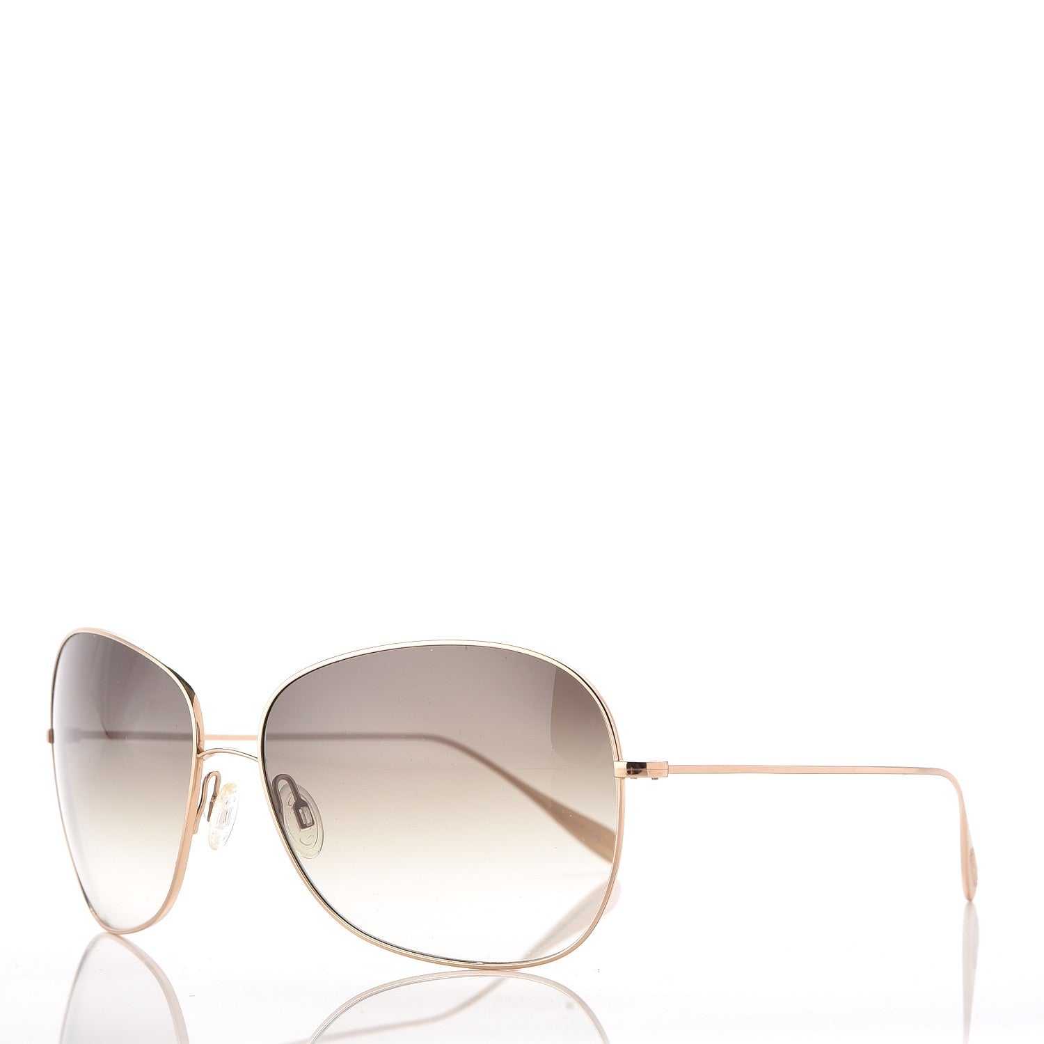 Oliver Peoples Titanium Elsie Aviator Sunglasses Gold 1 of 8