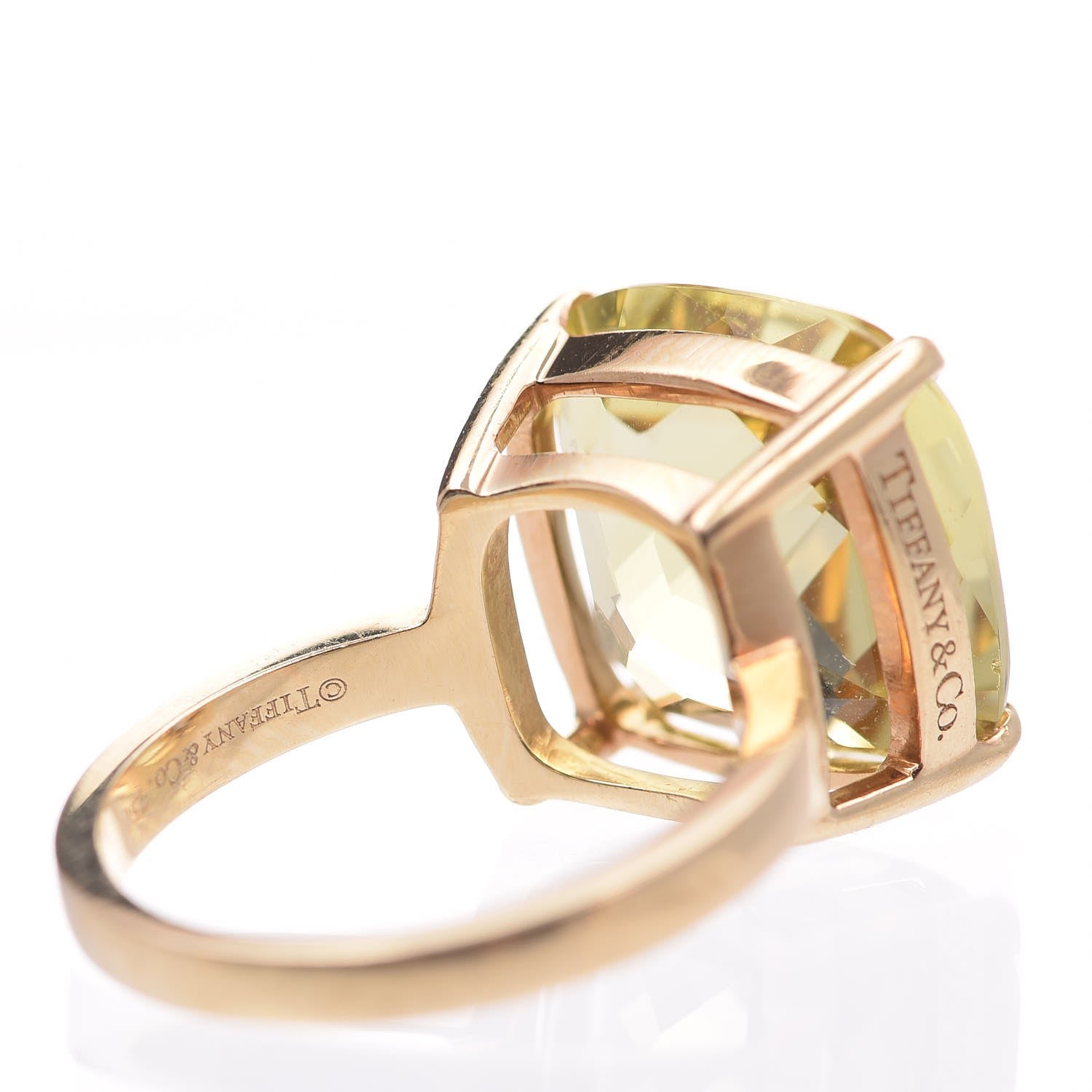 Tiffany 18K Yellow Gold Citrine Sparklers Cocktail Ring 53 6.25 6 of 7