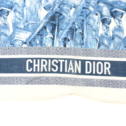 Christian Dior Cotton Athens Print Sarong Blue Ecru 2 of 3