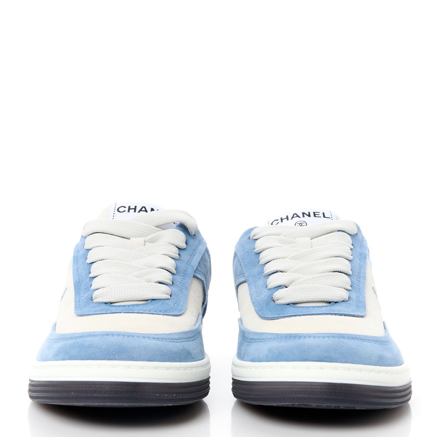 Suede Kidskin Womens CC Sneakers 37.5 White Blue