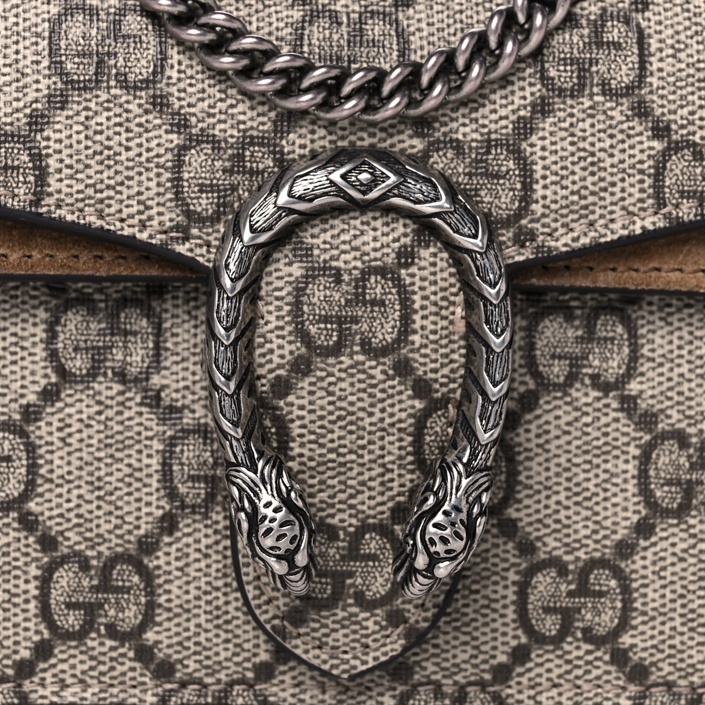 GG Supreme Monogram Super Mini Dionysus Shoulder Bag Taupe