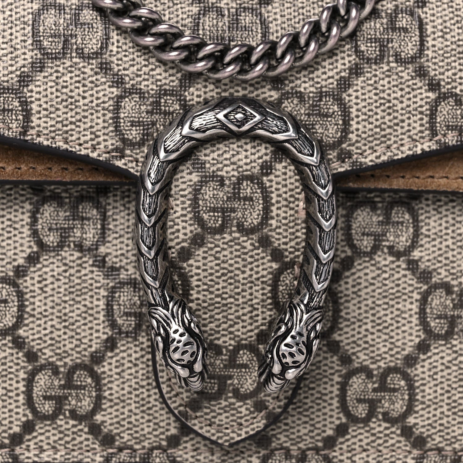 Gucci GG Supreme Monogram Super Mini Dionysus Shoulder Bag Taupe 7 of 12