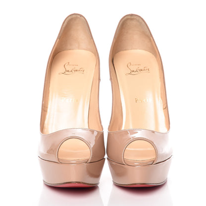 Christian Louboutin Patent Banane 140 Pumps 38.5 Nude 2 of 10
