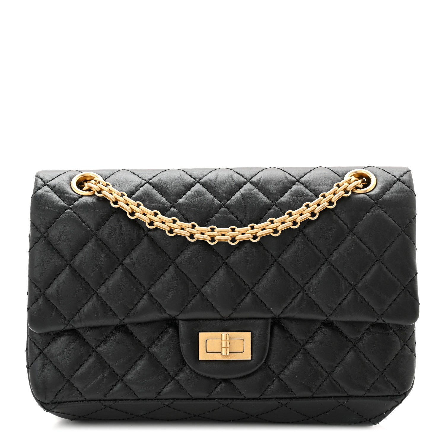 Chanel Aged Calfskin Quilted 2.55 Reissue 225 Flap Black 1 of 10