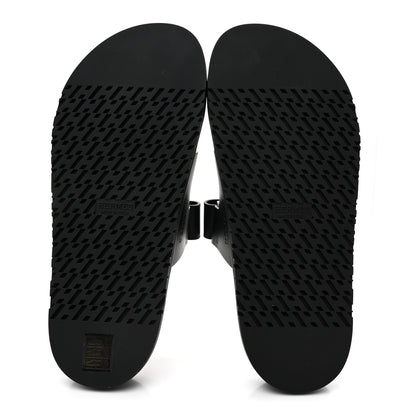 Hermes Calfskin Womens Chypre Sandals 38 Black 6 of 10