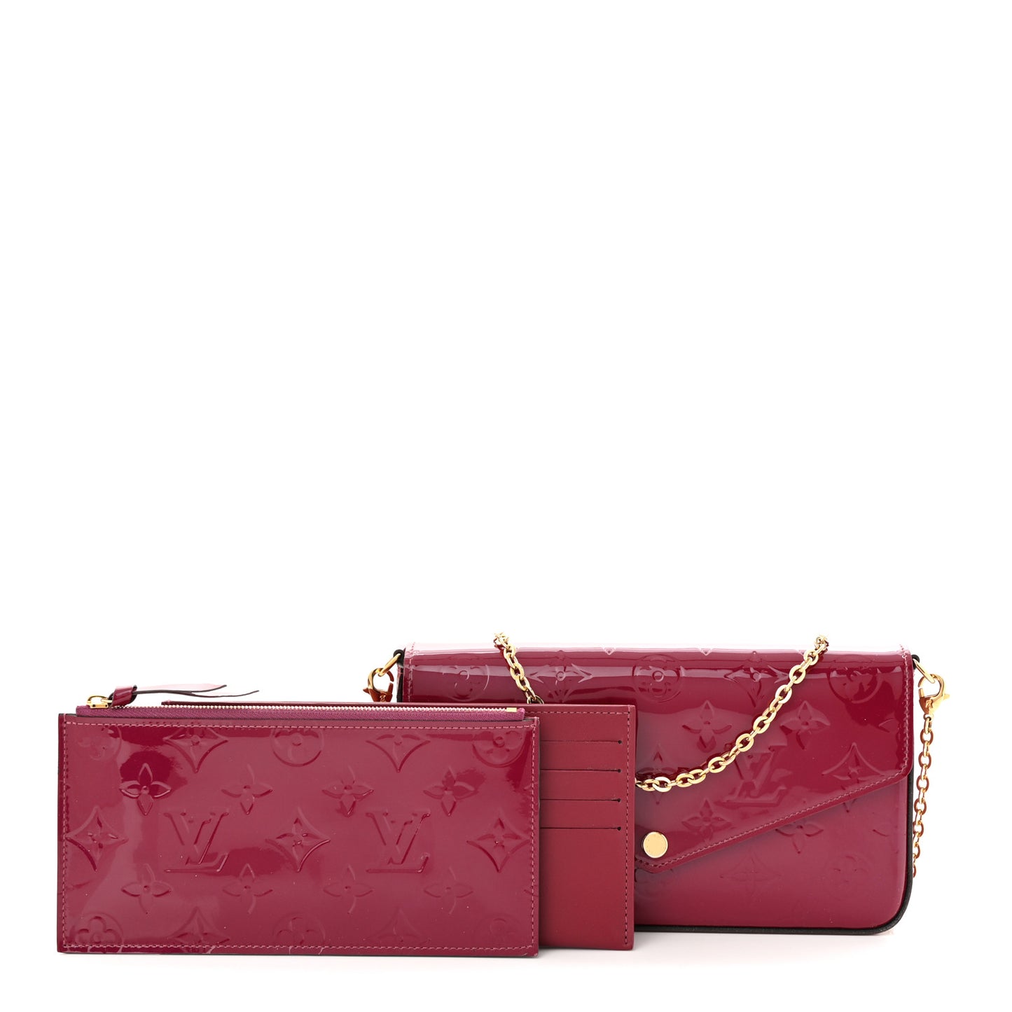 Vernis Felicie Chain Wallet Magenta