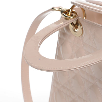 Christian Dior Patent Cannage Medium Lady Dior Light Pink 9 of 12