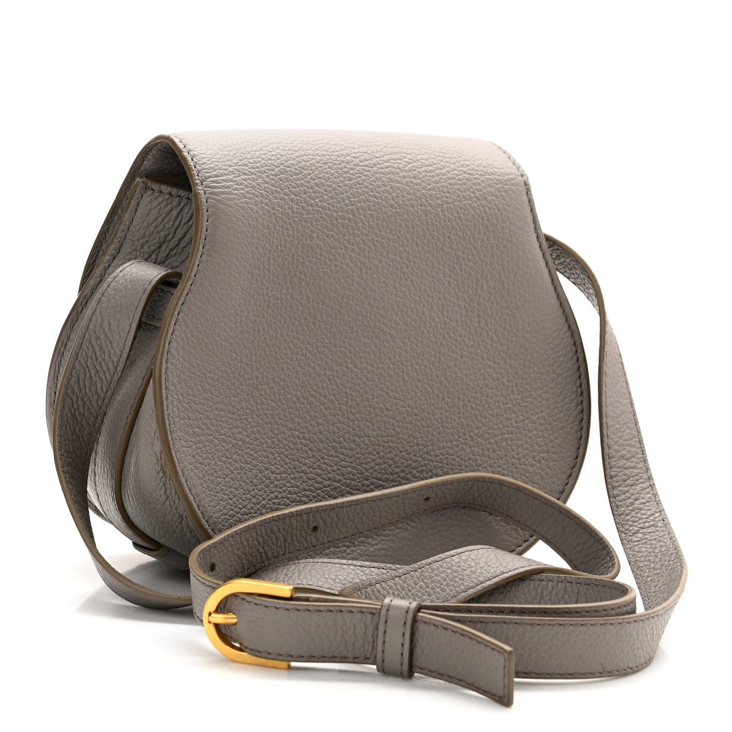 Chloe Calfskin Mini Marcie Round Crossbody Bag Cashmere Grey 3 of 15