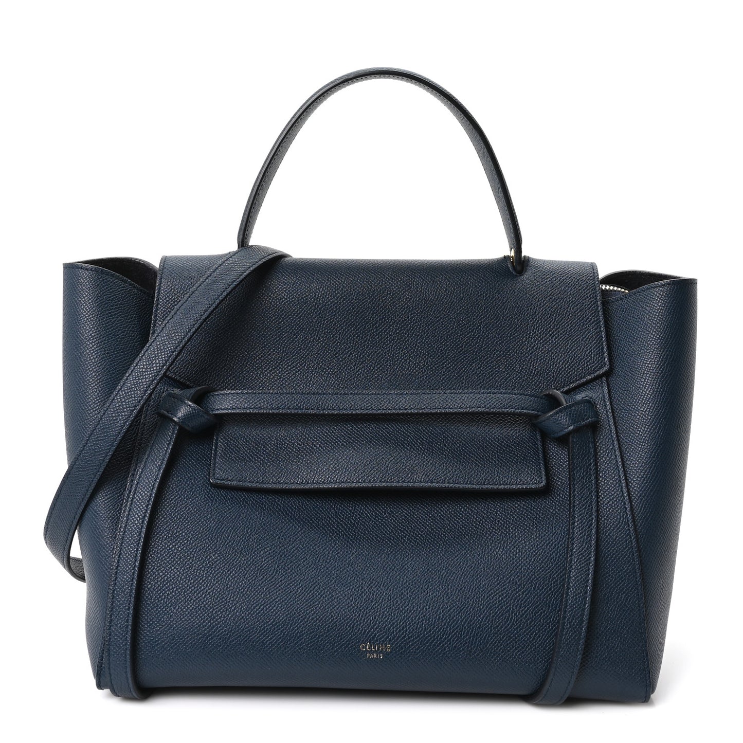 Grained Calfskin Mini Belt Bag Blue