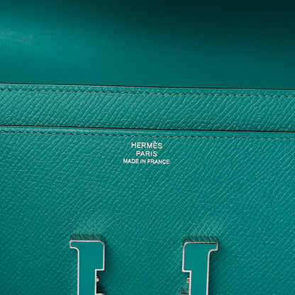 Hermes Epsom Constance Long Wallet Bleu Paon 6 of 7