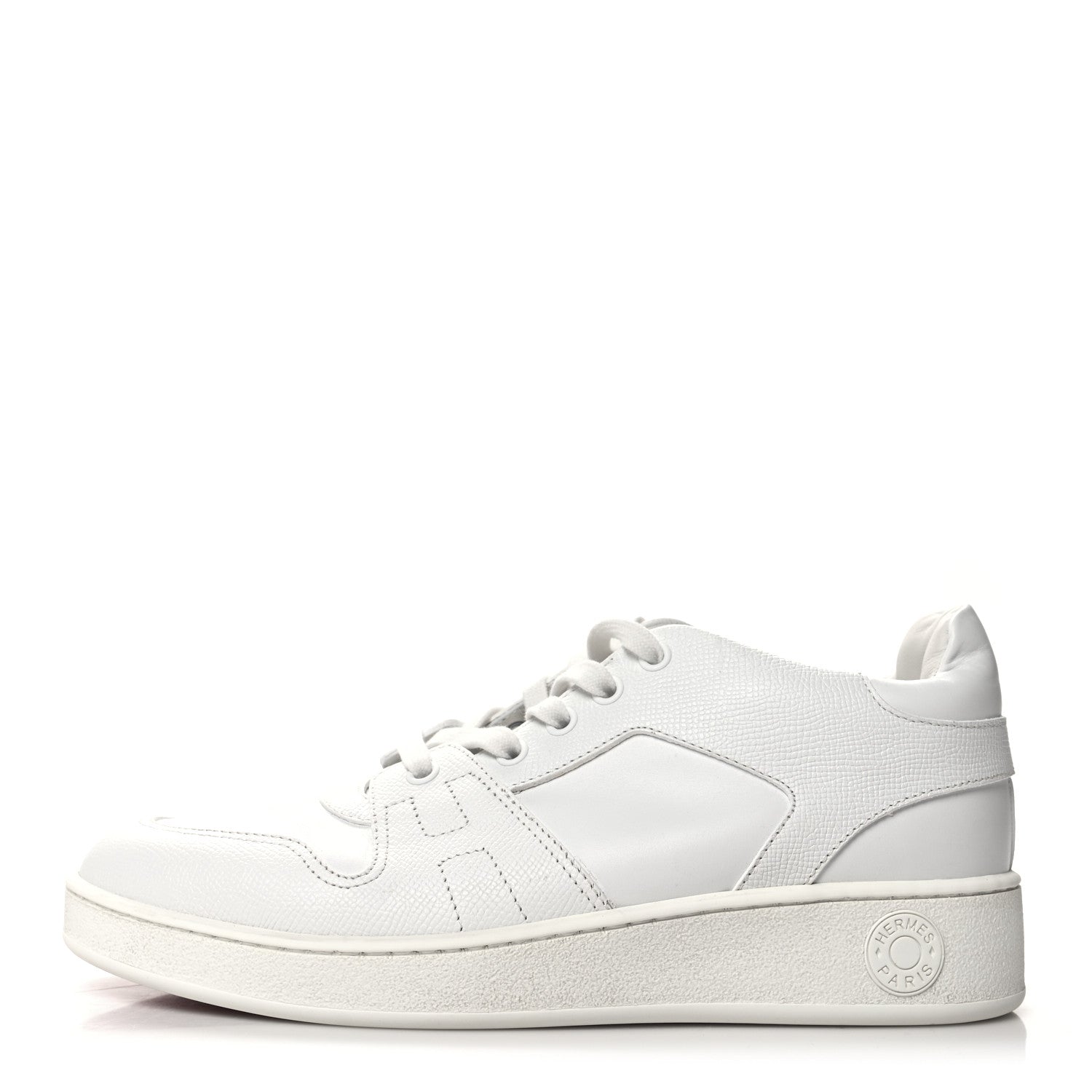 Hermes Epsom Calfskin Womens Free Sneakers 39.5 White 1 of 8