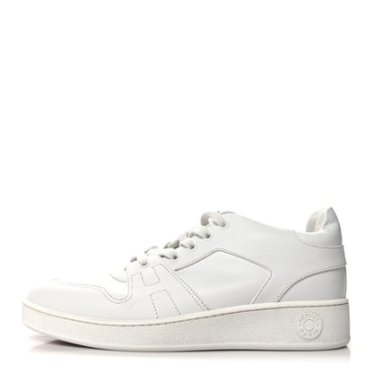 Hermes Epsom Calfskin Womens Free Sneakers 39.5 White 1 of 8