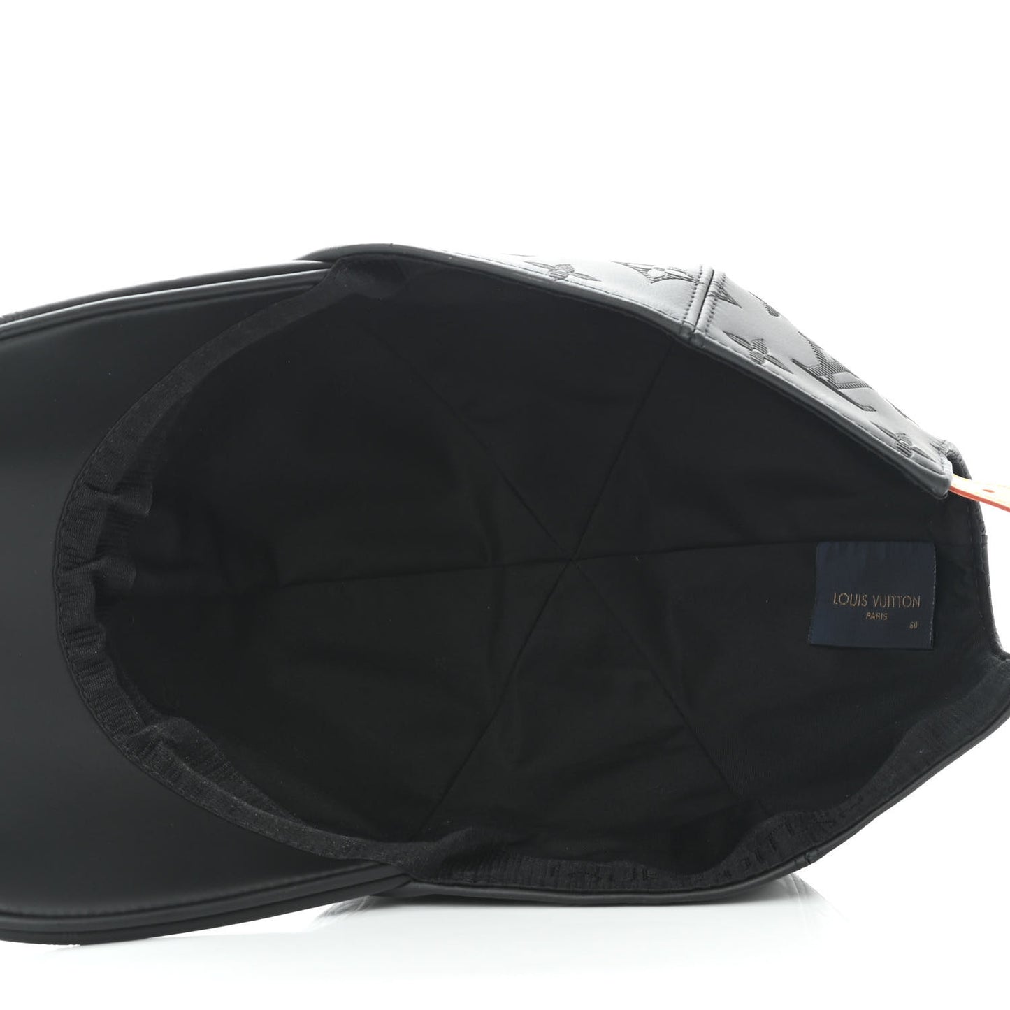 Calfskin Monogram Shadow Baseball Cap 60 Black
