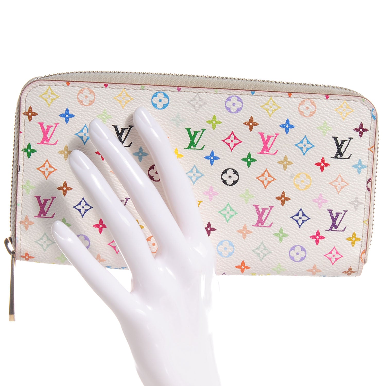 Louis Vuitton Monogram Multicolor Zippy Wallet White 2 of 8