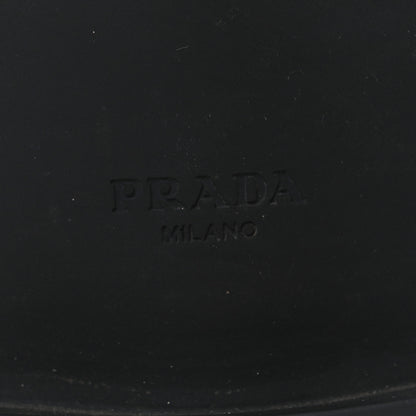 Prada Spazzolato Metal Triangle Logo 50mm Loafers 38.5 Black 9 of 10