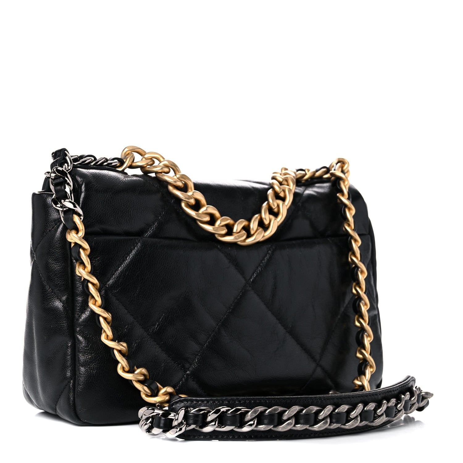 Chanel Goatskin Quilted Medium Chanel 19 Flap Black 3 of 11