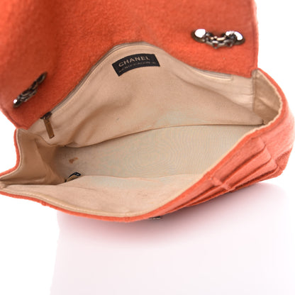 Chanel Wool Patchwork Mademoiselle Jumbo Flap Orange 6 of 20