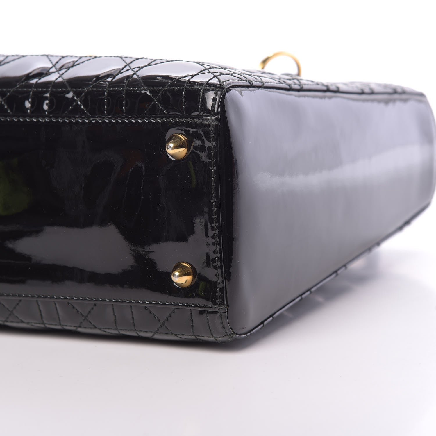 Christian Dior Patent Cannage Large Lady Dior Black 10 of 10