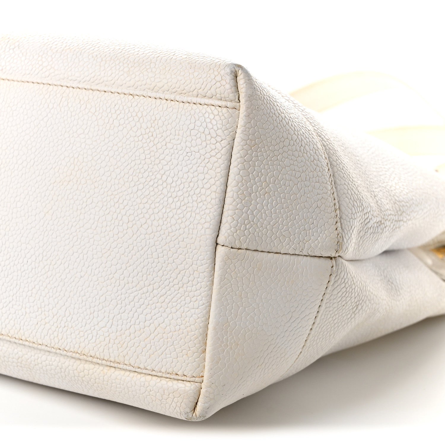 Chanel Caviar CC Shoulder Bag White 11 of 11