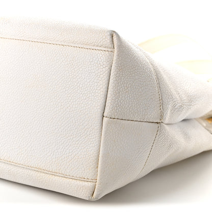 Chanel Caviar CC Shoulder Bag White 11 of 11