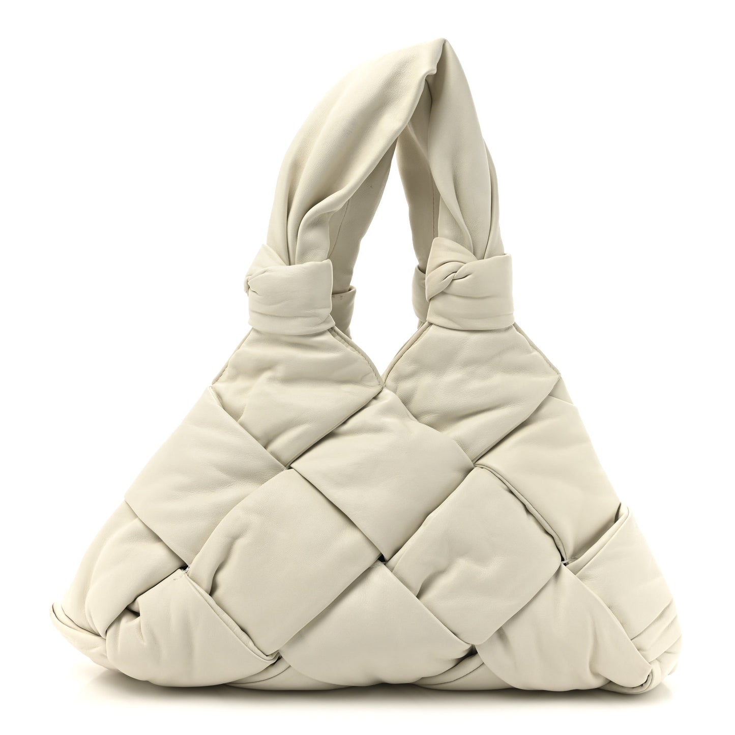 Lambskin Padded Lock Tote White