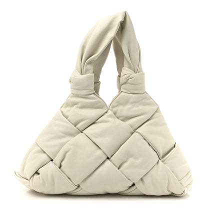 Bottega Veneta Lambskin Padded Lock Tote White 1 of 12