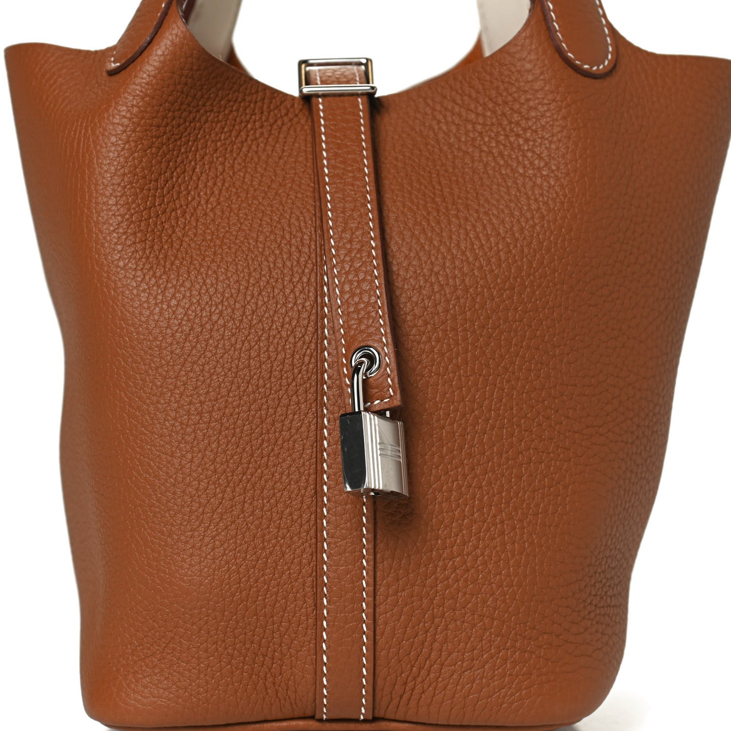 Taurillon Clemence Swift Eclat Picotin Lock 18 PM Gold Nata