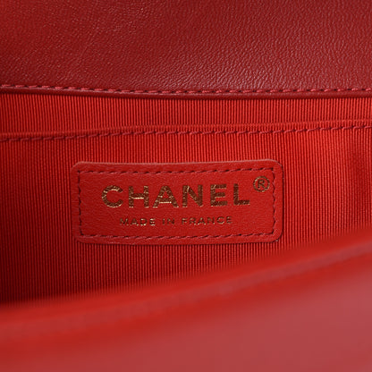 Chanel Lambskin Quilted Medium Boy Flap Red 6 of 10