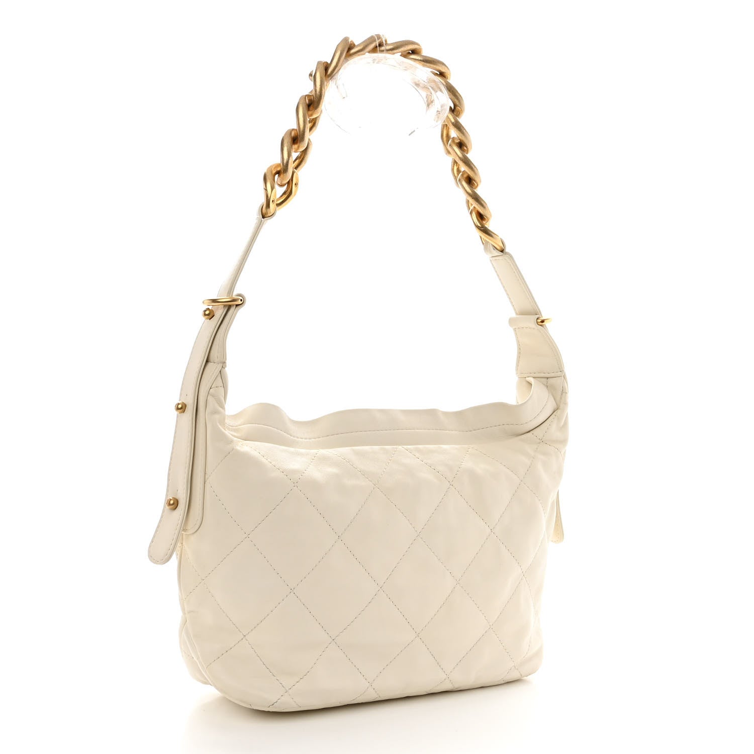Chanel Calfskin Quilted Daily Hobo White 3 of 10