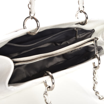 Chanel Caviar Quilted Grand Shopping Tote GST White 5 of 10