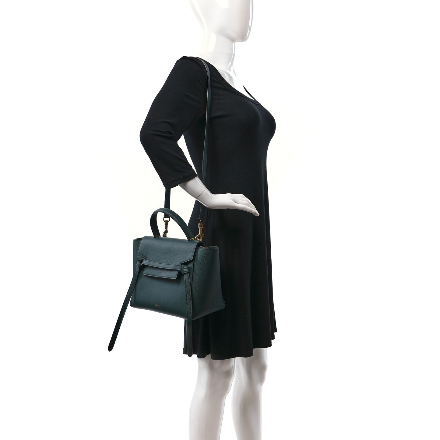 Grained Calfskin Micro Belt Bag Amazone
