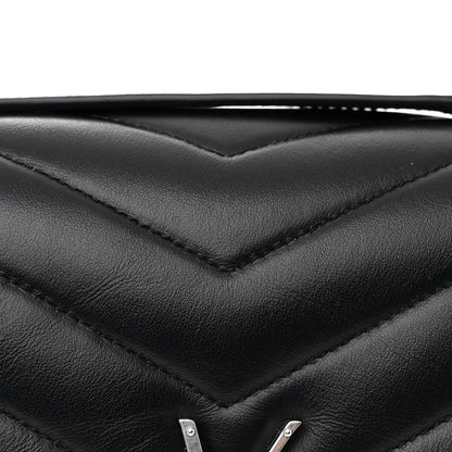 Saint Laurent Calfskin Y Quilted Monogram Medium Loulou Chain Satchel Black 9 of 12