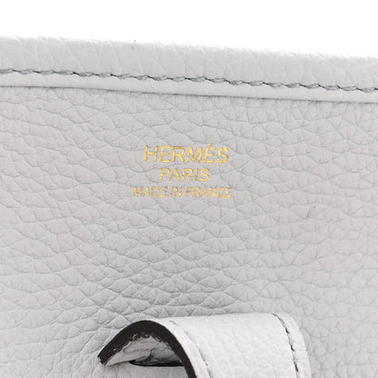 Hermes Taurillon Clemence Evelyne III PM Bleu Pale 6 of 9