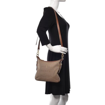 Prada Jacquard Logo Small Flat Messenger Bag Corda Brandy 2 of 10
